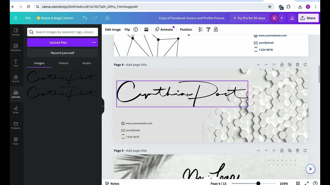 How to use templates for Social media in Canva