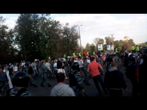 Legia fans in Moscow