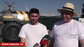 В Сунженском районе Чечни протестировали российский вездеход «Шерп»