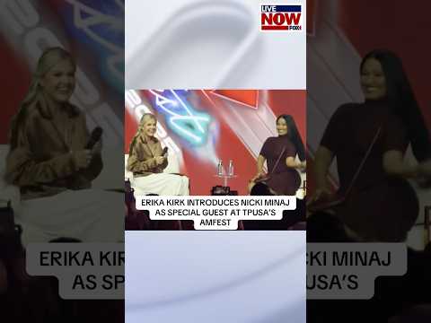 Erika Kirk welcomed rapper Nicki Minaj as the surprise guest at TPUSA’s AmericaFest Sunday. #news