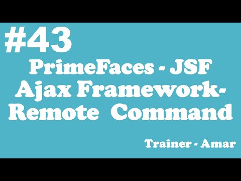 PrimeFaces - JSF Tutorial || Remote Command in AJAX Framework  PrimeFaces Netbeans IDE || Part-43