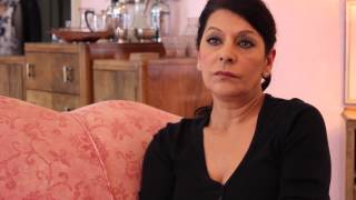 Marina Sirtis (Star Trek) in interview on set video
