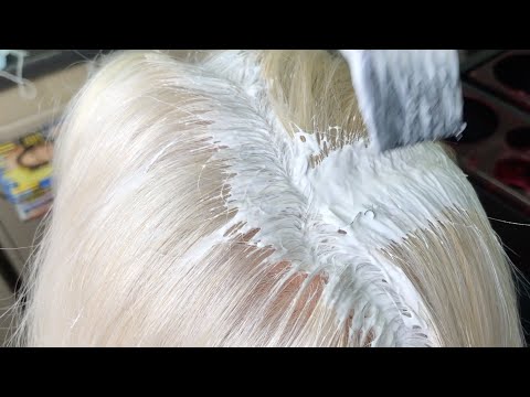 Блондирование седых волос