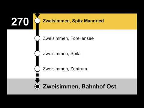PostAuto Ansagen - 270 - Boltigen – Weissenbach – Grubenwald – Zweisimmen
