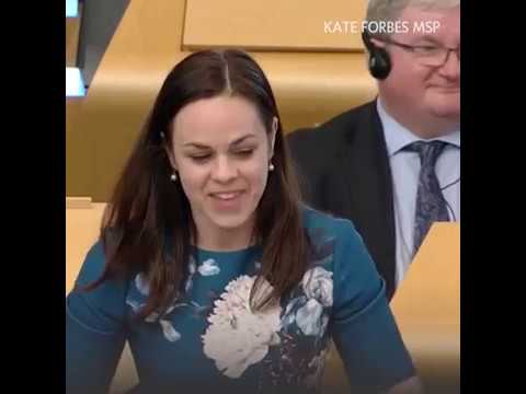 Kate Forbes MSP Speaking Scottish Gaelic in Scottish Parliament