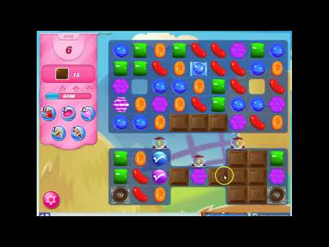 Candy Crush Level 2446 Audio Talkthrough, 1 Star 0 Boosters