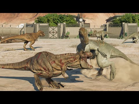 10x INDOMINUS REX vs 10x TREX - Jurassic World Evolution 2