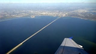 preview picture of video 'Tampa to Newark (EWR)  flight: Tampa Bay, Passaic River, landing 22L 2015-02-01'