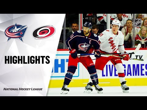 NHL Highlights | Blue Jackets @ Hurricanes 10/12/19