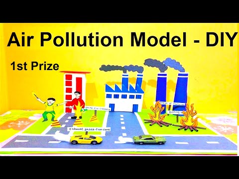 water pollution working model making using cardboard and waste materials diy best out of waste