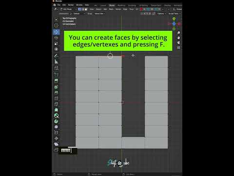 Blender Tips: Blender Fill Faces Continuously #shorts #blender