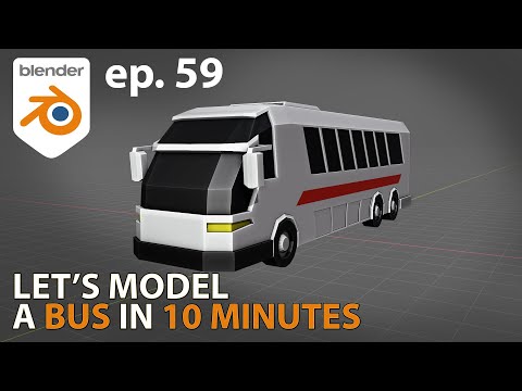 Let's  model a BUS in 10 MINUTES - ep. 59 - Blender 2.91