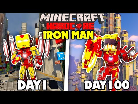 I Survived 100 Days as a IRONMAN in Hardcore Minecraft...