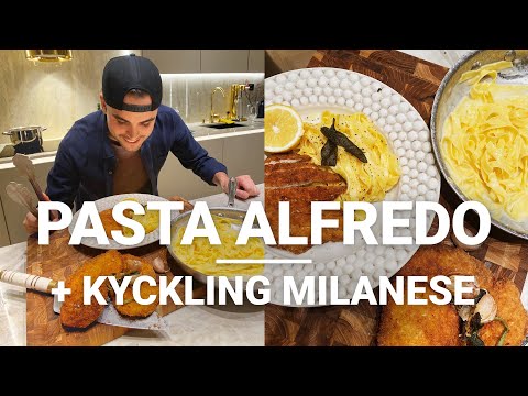 Pasta Alfredo & Chicken Milanese