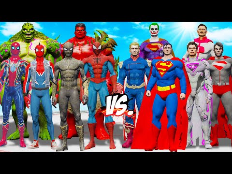 TEAM SUPERMAN VS TEAM SPIDER-MAN - EPIC SUPERHEROES WAR