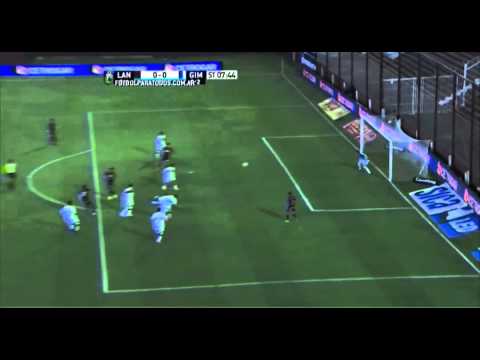 Ortíz remató desviado. Lanús 0 - Gimnasia 0. Fecha 6. Primera División 2015. FPT