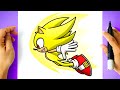 How to DRAW SUPER SONIC flying