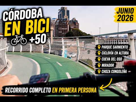 Córdoba en bici +50 ciclovia en altura Av  Sabattini parque Sarmiento
