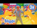 Blippi Builds A RAINBOW T Rex Team Let S Bounce Blippi Kids TV Shows