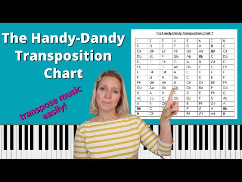 Transpose your music easily with The Handy-Dandy Transposition Chart™