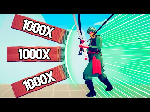 ZORO RORONOA vs 1000x OVERPOWERED UNITS | TABS Totally Accurate Battle Simulator