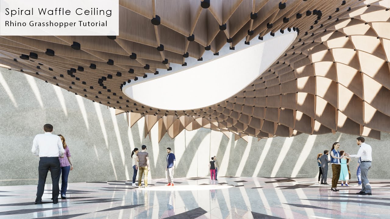 Spiral Waffle Ceiling Rhino Grasshopper Tutorial
