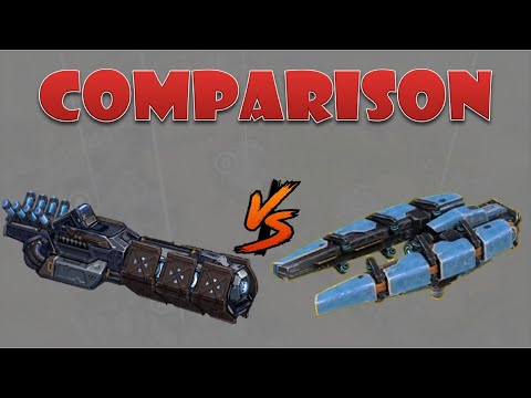 Nucleon vs Calamity heavy weapon comparison war robots