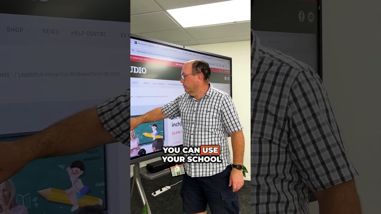 Leaderhub 86 inch e-whiteboard/media panel/presentation screen