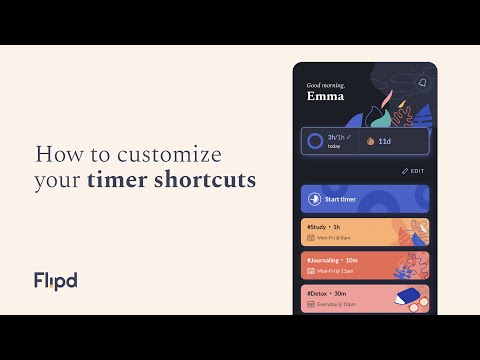 Flipd app tutorial: How to customize timer shortcuts