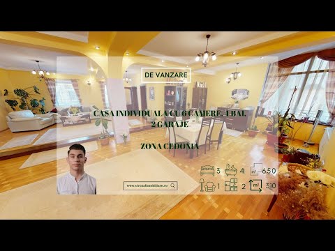 Casa individuala cu 6 camere, 2 garaje, 2 terasa, 650mp teren, Cedonia