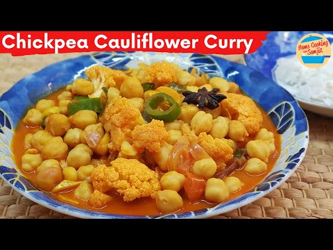 Easy & Tasty Cauliflower Chickpea Curry - No Coconut Milk