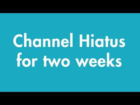 Channel Update - Hiatus for 2 Weeks
