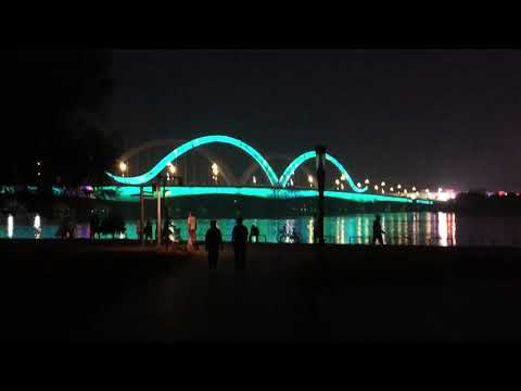 Beautiful bridge in Liaoyang color change
