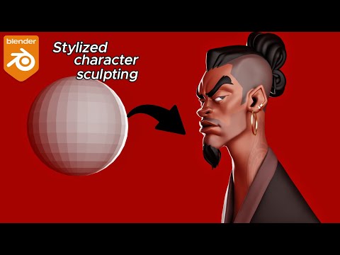 stylized character  sculpting in blender  l 3Dart l Blender l How to sculpt in blender  .