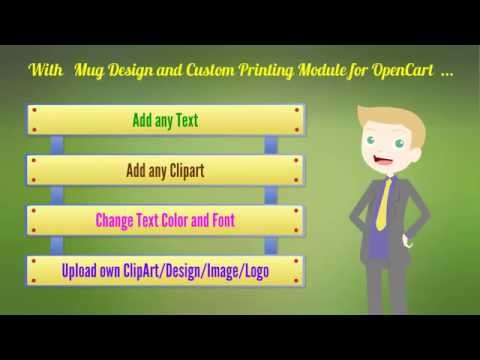 Mug Design and Custom Printing Module for OpenCart