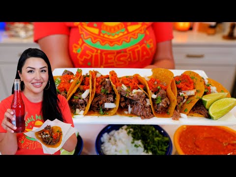 Make MEXICAN STREET TACOS and Authentic Salsa Roja Like THIS!!
