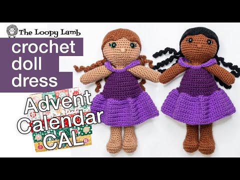 How to Crochet a Doll Dress - Free Pattern - The Loopy Lamb