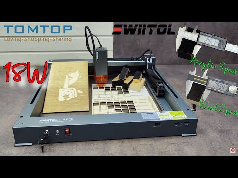 High-speed Laser Engraving Machine Swiitol E18 Pro 18W , Speed Up To 600mm/s , Strong Aluminum Frame
