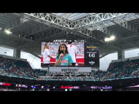 National Anthem: Miami Dolphins Game Nov 3, 2019