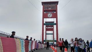 Pemecahan Rekor Muri Kain Jumputan Terpanjang di Dunia, Panjangnya 1.117 Meter