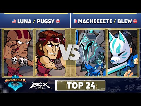 luna & Pugsy vs. Macheeeete & Blew - Top 24 - Brawlhalla World Championship 2022