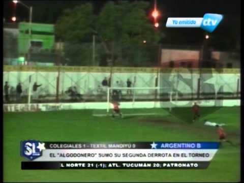Colegiales 1   Textil Mandiyú 0   Argentino B