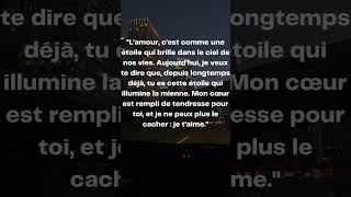 Message d’amour pour dire je t’aime #amour #jetaime #citation