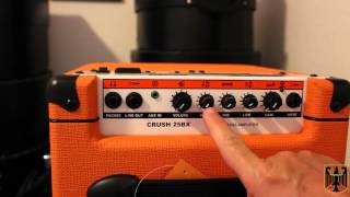 Video thumbnail for Orange Crush PiX CR25BX Bass Amp Review by redonKiLaus