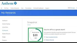 Anthem $20 Gift Card (How to Earn & Redeem)