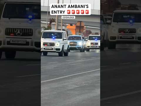INDIAN BILLIONAIRE ANANT AMBANI’S ENTRY WITH HIGH ARMOURED CATEGORY SECURITY IN MUMBAI #SHORTS#INDIA