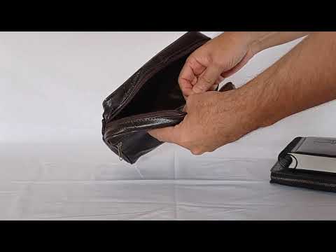 Pasta Tradicional Media CCB Biblia e Hinário Marrom Costurado R0819 - Musical Rava