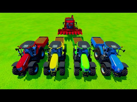 HARVEST, LOAD & TRANSPORT SUNFLOWERS WITH McCormick TRACTORS & HARVESTERS - Farming Simulator 22