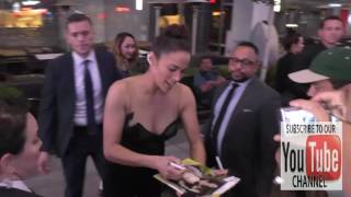 Paula Patton greets fans leaving The Do Over Premiere at LA Live in Los Angeles