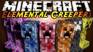 Minecraft Mod Showcase : ELEMENTAL CREEPERS!